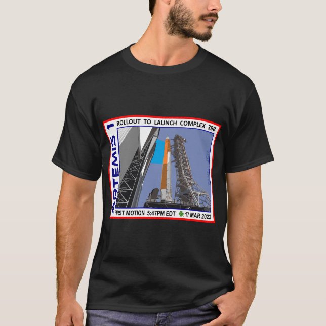 SLS Artemis 1 Rollout Commemorative T-Shirt (Front)