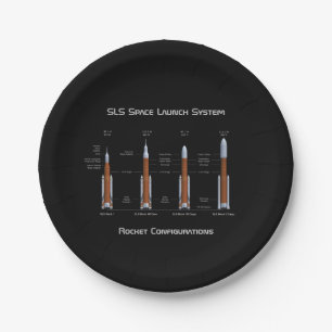 SLS Space Launch System Rockets Paper Plate