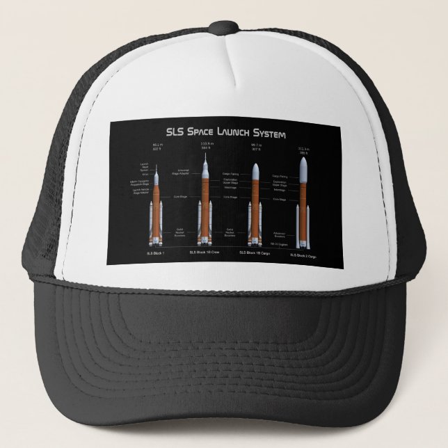 SLS Space Launch System Rockets Trucker Hat (Front)