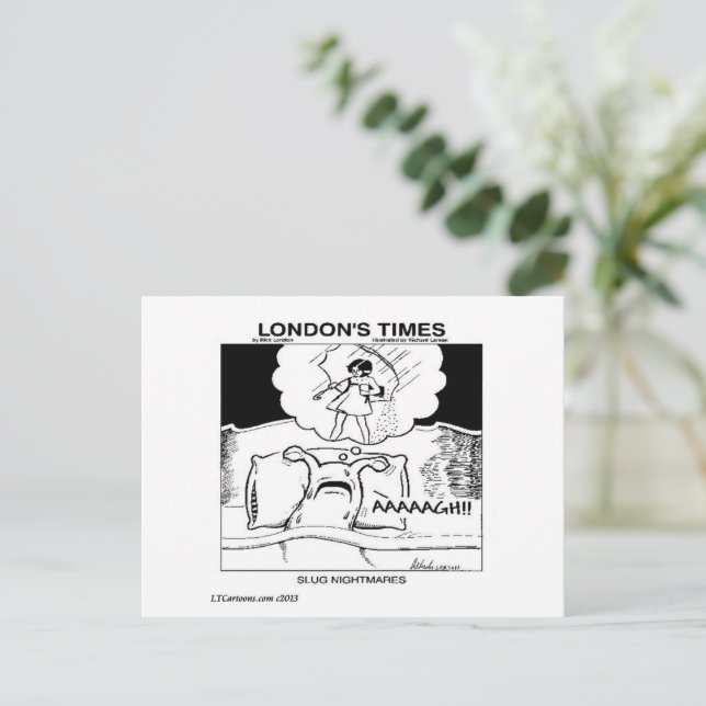 Slug Nightmares Classic LTCartoons Comic  Postcard (Standing Front)