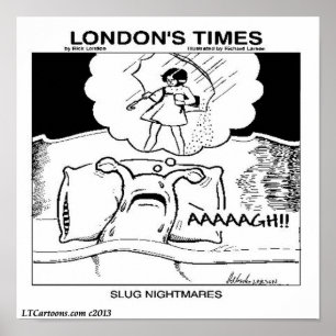 Slug Nightmares Classic LTCartoons Comic Poster