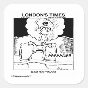 Slug Nightmares Classic LTCartoons Comic Square Sticker