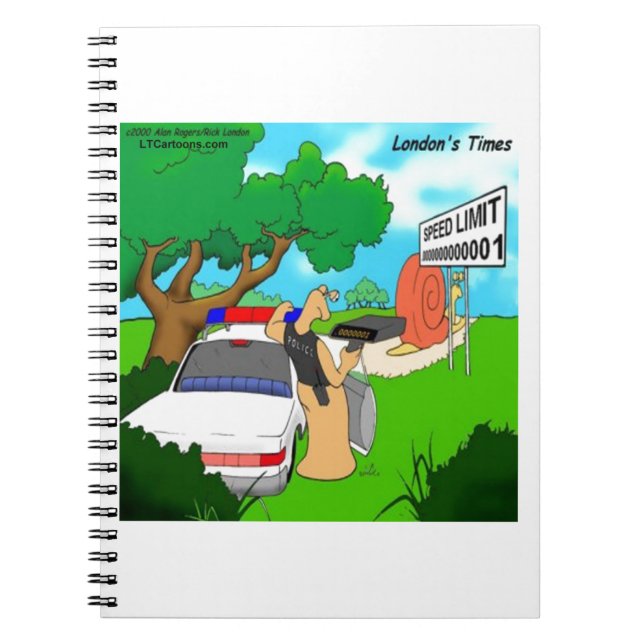 Slug Traffic Cop Funny Notebook (Front)