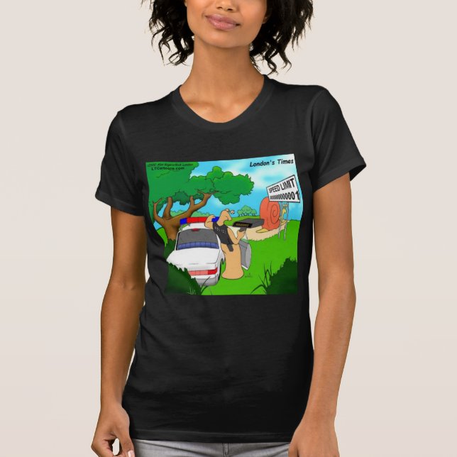 Slug Traffic Cop Funny T-Shirt (Front)