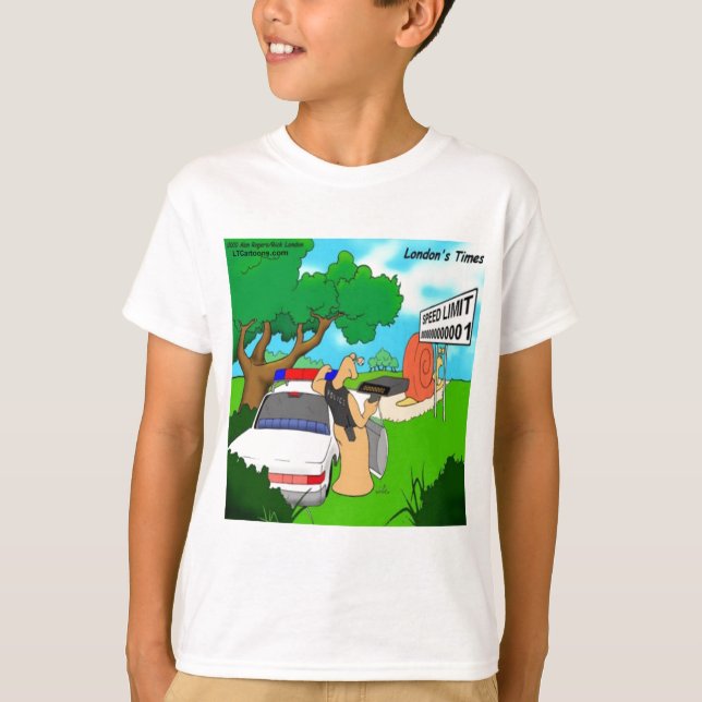 Slug Traffic Cop Funny T-Shirt (Front)