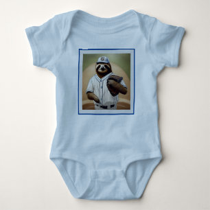 "Slugger Sloth: Slow and Steady at the Plate" Baby Bodysuit