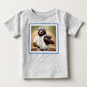 "Slugger Sloth: Slow and Steady at the Plate" Baby T-Shirt