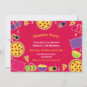 Slumber Birthday Party Flat Invitation