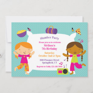 Slumber Birthday Party Flat Invitation