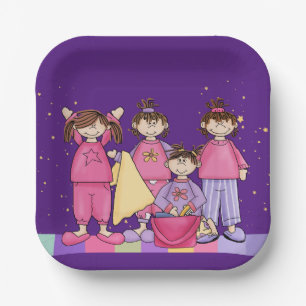 Slumber Birthday Party  Paper Plate