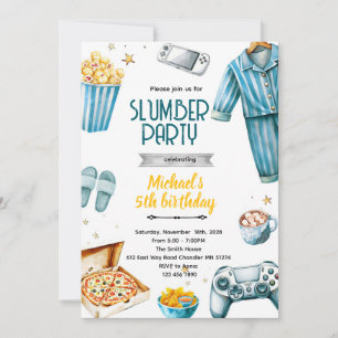 Slumber boy theme invite