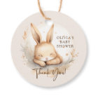Slumber Bunny Baby Shower Favour Gift Tag