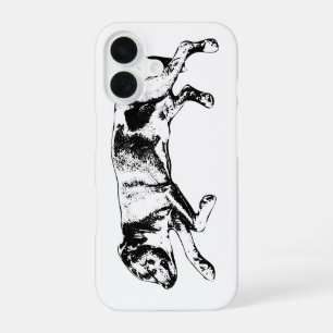 Slumber Lines – Dog in Restful Ink iPhone 16 Case