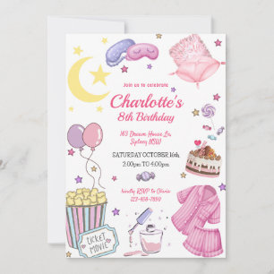 Slumber Party Birthday invitation