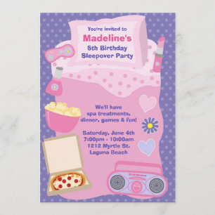 Slumber Party Birthday Invitation