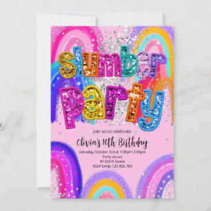 Slumber Party Birthday Invitation