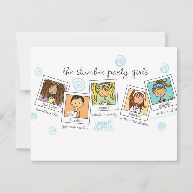 slumber party girls invitation (Front)