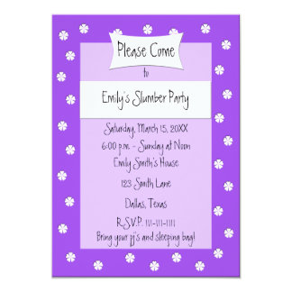 girls sleepover party invitations