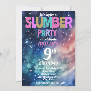 Slumber Party Kids Birthday Custom Invitation