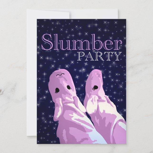 slumber party nightshine invitation (Front)