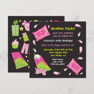 Slumber Party Pillow Fight Invitation
