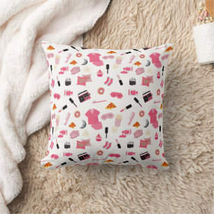 Slumber Party Pink Girl Kids Pattern Cushion