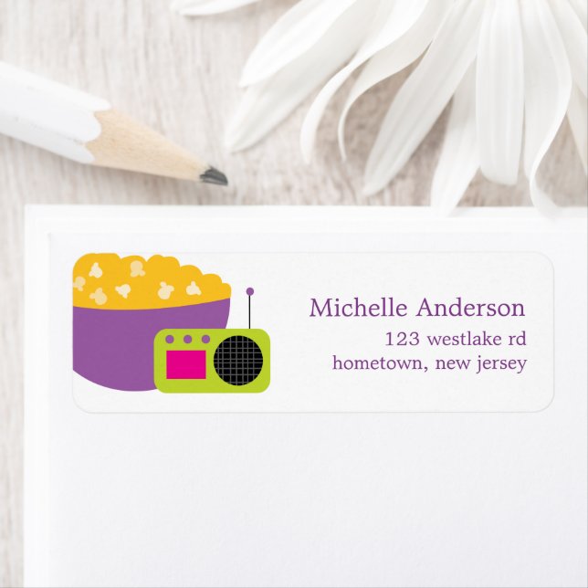 Slumber Party Return Address Label (Insitu)