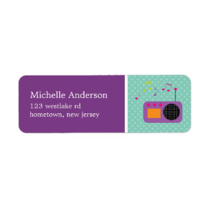 Slumber Party Return Address Label