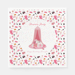 Slumber Party Sleepover Tent Kids Birthday Party Napkin