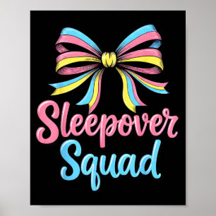 Slumber Party Squad Sleever Coquette Birthday Paja Poster