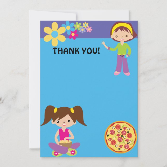 Slumber Party Thank You Card (Front)