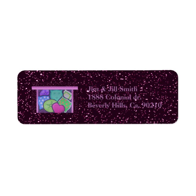 Slumber Pillow Party Return Address Label (Front)