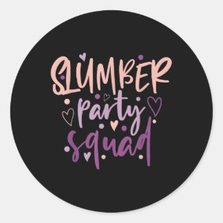 Slumber Py Squad Sleepover Pajama Nails Make Up Classic Round Sticker