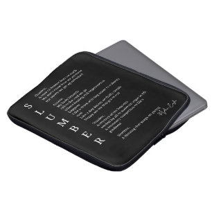 Slumber sleep dream time poem poster wall art  laptop sleeve