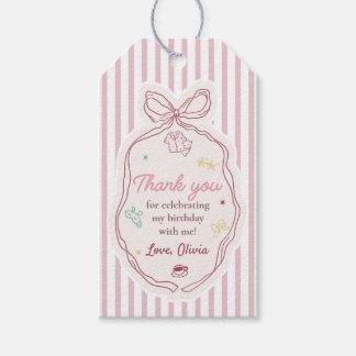 Slumber Sleepover Party Girl Birthday Gift Tags