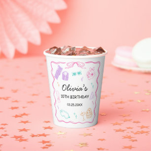 Slumber Sleepover Party Girl Birthday Paper Cups