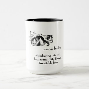 Slumbering Cats: Haiku - Beverage Mug