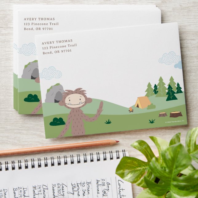 Slumberkins Bigfoot Birthday Envelope (Stacked)