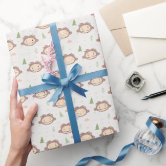 Slumberkins Bigfoot Birthday Wrapping Paper