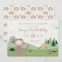 Slumberkins Bigfoot Woodland First Birthday