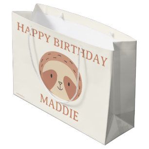 Slumberkins Sloth Birthday  Large Gift Bag