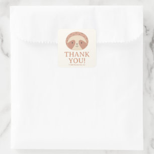 Slumberkins Sloth Thank You Square Sticker