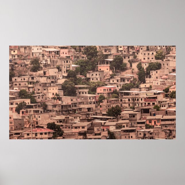 Slums over hill, guayaquil city, ecuador poster (Front)