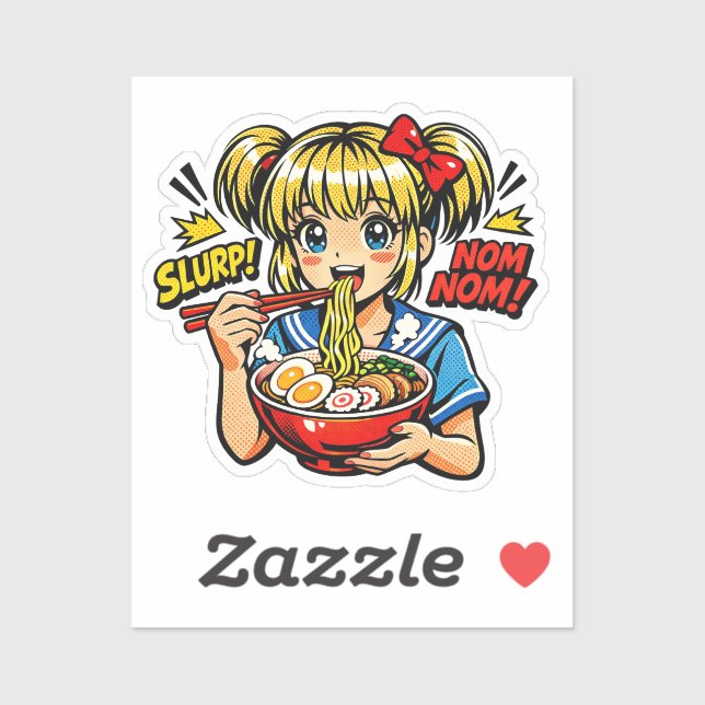 Slurp Nom Anime Girl Ramen Noodles (Sheet)