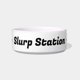 "Slurp Station" Dog Bowl