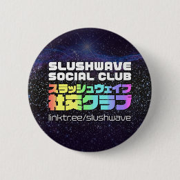 Slushwave Social Club Square LogoJr 6 Cm Round Badge
