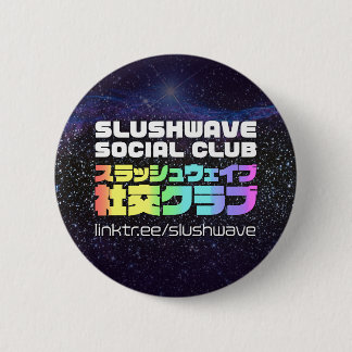 Slushwave Social Club Square LogoJr 6 Cm Round Badge