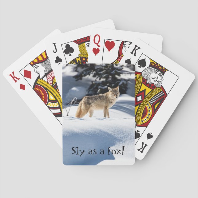Sly as a Fox! Playing Cards with Animals Foxes (Back)