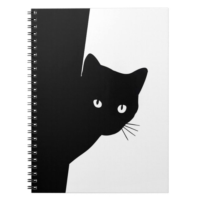 Sly Black Cat Notebook (Front)