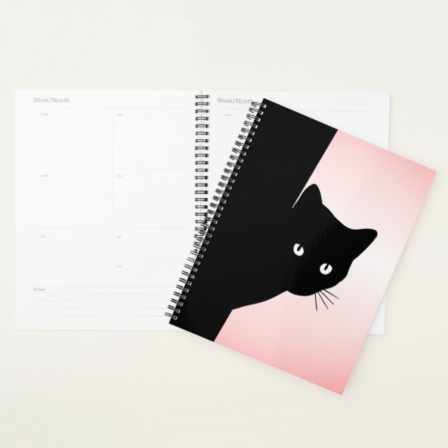 Sly Black Cat Pink Planner (Display)